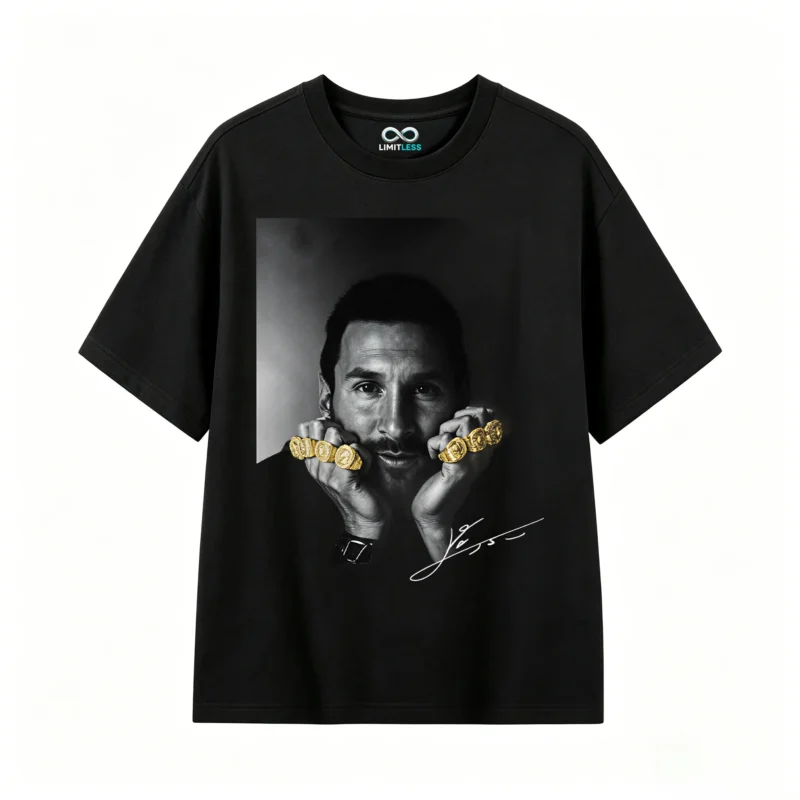 主图_1 Lionel Messi GOAT Rings Argentina World Cup Champion T-Shirt