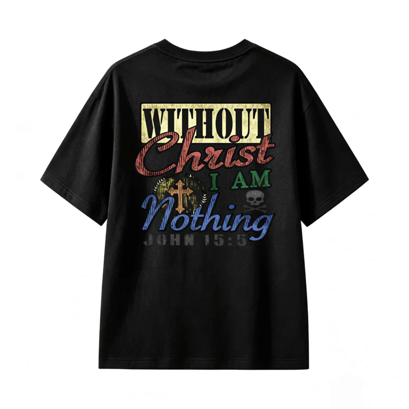 Remera Algodón Estampada Diseño Religioso Fe Casual Premium