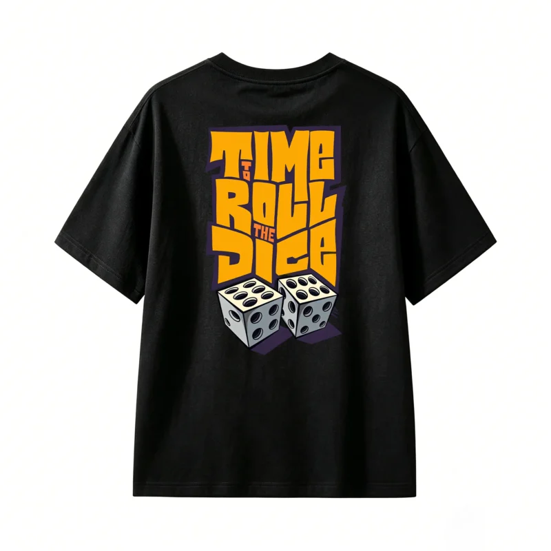 Remera Algodón Estampada Time To Roll The Dice Premium