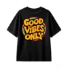 主图_1 Remera Algodón Good Vibes Estampado Retro Verano Calidad