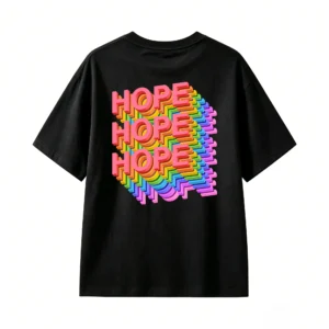 主图_1 Remera Algodón Estampado Hope 3D Diseño Colorido Premium