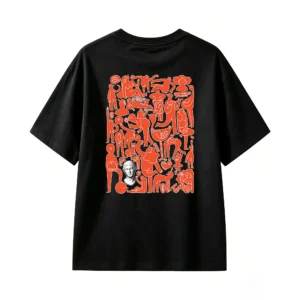 主图_1 Remera Algodón Estampado Arte Abstracto Oversize Urbano Premium