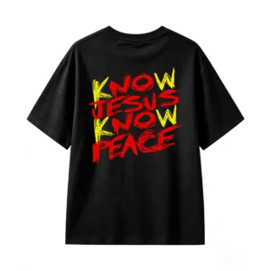 主图_1 Remera Algodón Estampada Know Jesus Peace Diseño Urbano Premium