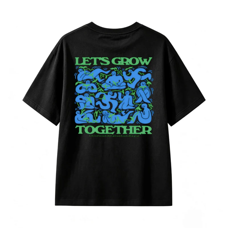 主图_1 Remera Algodón Estampada Lets Grow Diseño Urbano Premium
