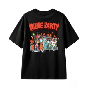 Remera Algodón Estampada Dune Party Diseño Urbano Oversize