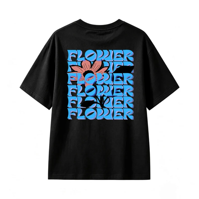 Remera Algodón Estampado Flower Diseño Vintage Casual Premium