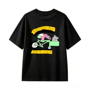 Remera Algodón Cargo Bike Estampado Urbano Casual Premium