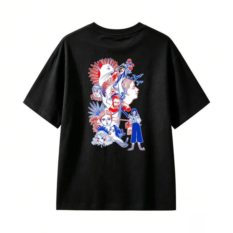 主图_1 Remera Algodón Estampado Surrealista Arte Urbano Casual Premium
