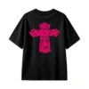 Remera Algodón Estampado Cruz Religiosa Vintage Premium