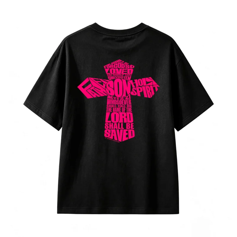Remera Algodón Estampado Cruz Religiosa Vintage Premium