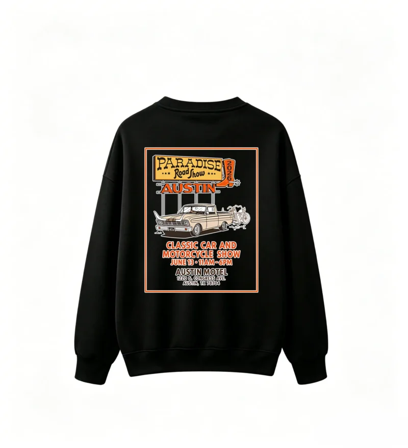 2026 Austin Paradise Road Show Car & Motorcycle Sweatshirt