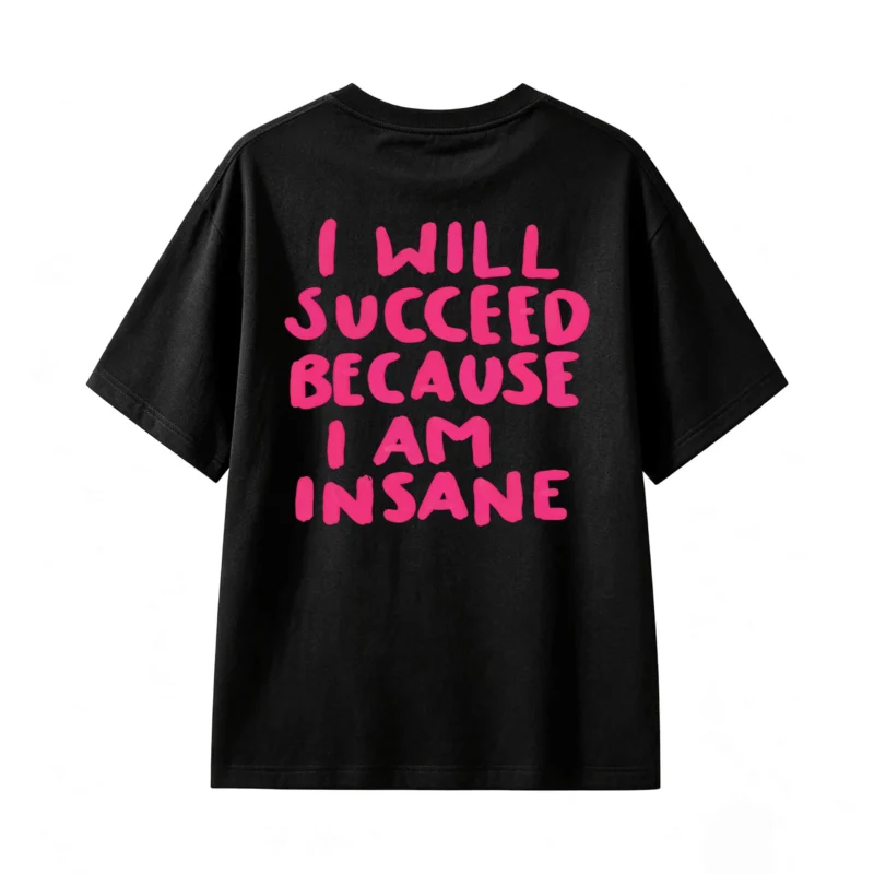 主图_1 Remera Algodón Estampada I Will Succeed Frase Casual Calidad