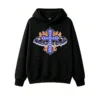 主图_1 Graphic Cross With Stars And Flames Print Hoodie