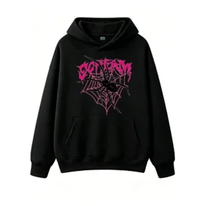 主图_1 Goth Spider Web Print Hoodie