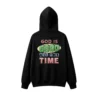 Buzo capucha estampado frase God Is Good vintage