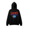 Buzo capucha estampado Lucky To Be Here
