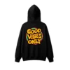 Buzo capucha estampado Good Vibes retro