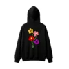 Buzo capucha estampado flores coloridas pop art