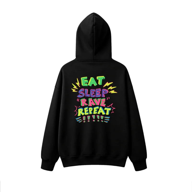 主图_1 Buzo capucha estampado Eat Sleep Rave Repeat EDM