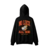 Buzo capucha estampado dados y fuego streetwear