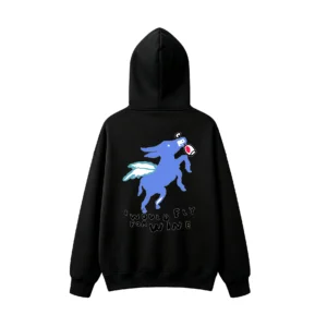 主图_1 Buzo capucha estampado burro alado ilustración