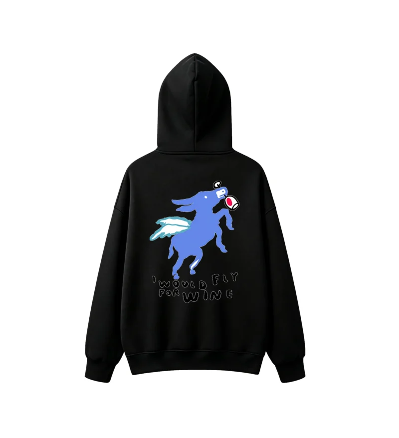 主图_1 Buzo capucha estampado burro alado ilustración