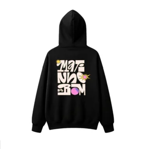 Buzo capucha estampado diseño retro gráfico