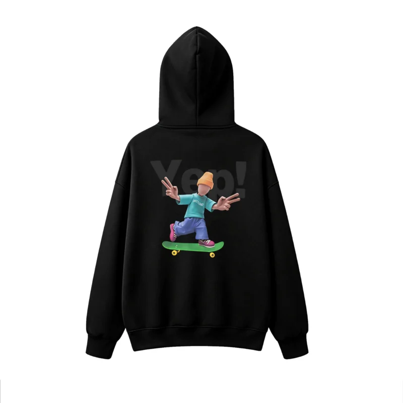 Buzo capucha Battlekd, estampa skate urbano