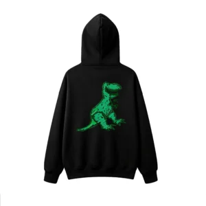 Buzo capucha estampado dinosaurio T-Rex gráfico