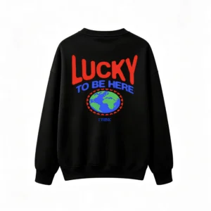 主图_1 Buzo cuello redondo, estampa Lucky To Be Here