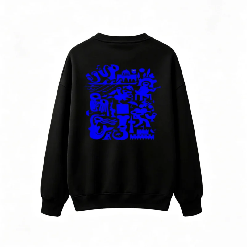 主图_1 Buzo cuello redondo, estampa Hope diseño 3D retro