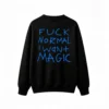 主图_1 Buzo cuello redondo, estampa frase Fuck Normal I Want Magic