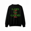主图_1 Buzo cuello redondo, estampa frase God Is The Good Time