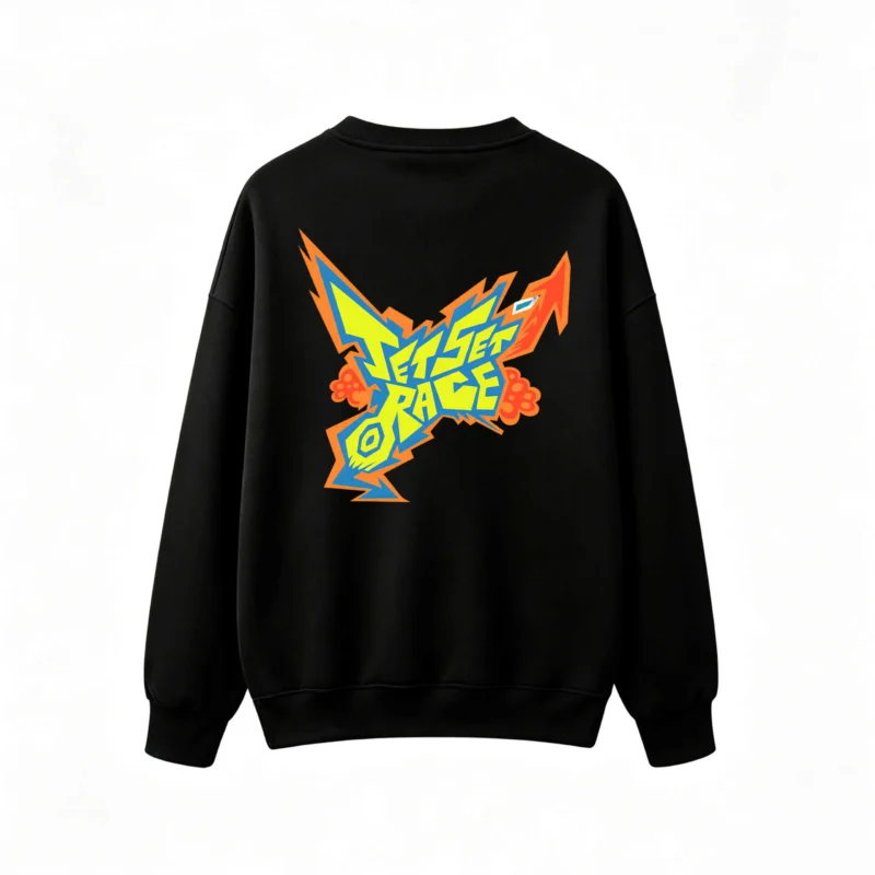Buzo cuello redondo, estampa Jet Set Race streetwear