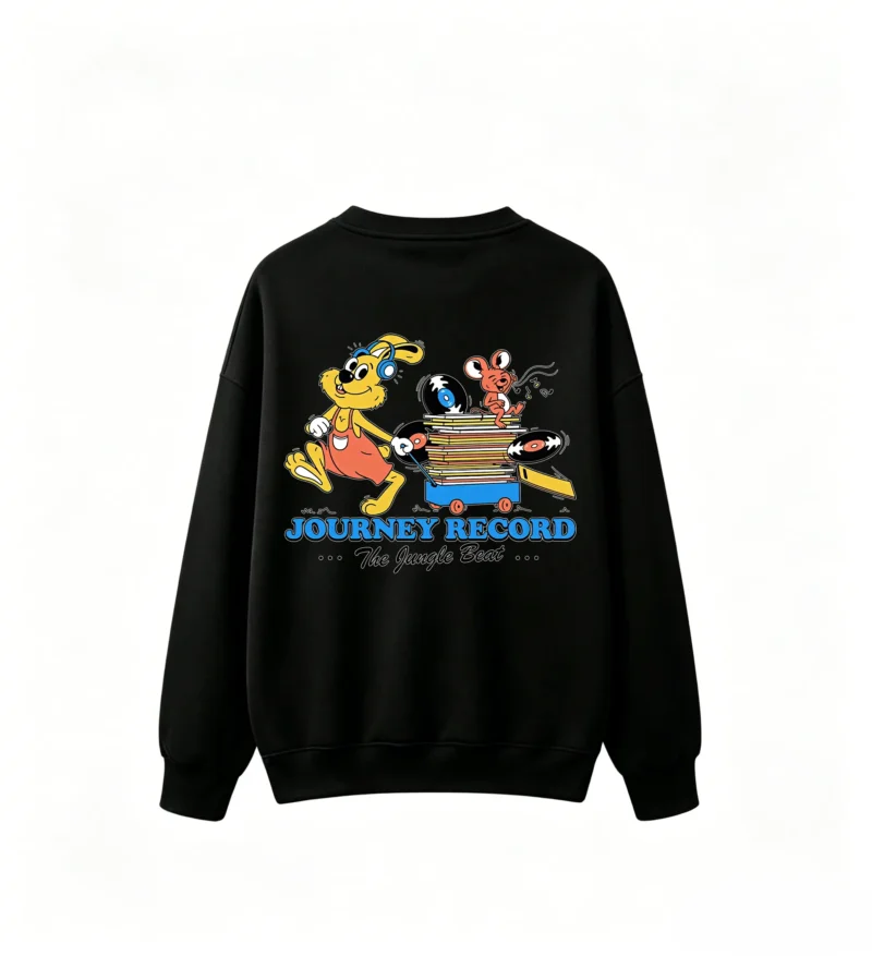 主图_1 Journey Record Vintage Cartoon Graphic Sweatshirt