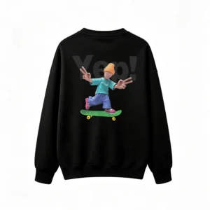 Buzo cuello redondo Battlekd, estampa skate