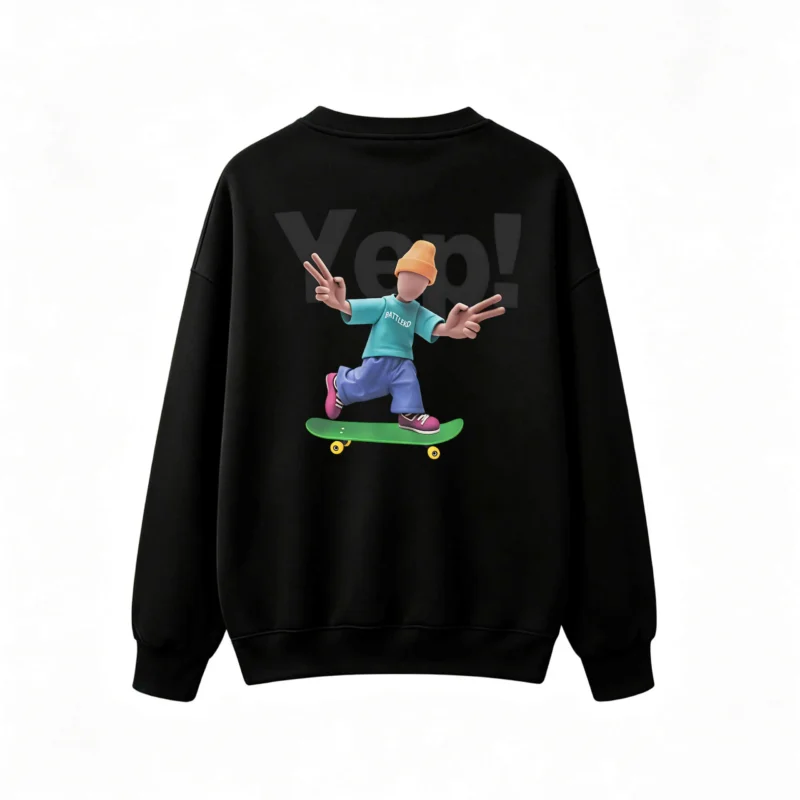 Buzo cuello redondo Battlekd, estampa skate