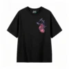 Remera Algodón Estampado Corazón Floral Arte Surrealista