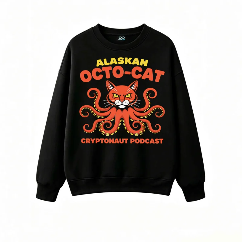 Alaskan Octo-Cat Cryptonaut Podcast Sweatshirt