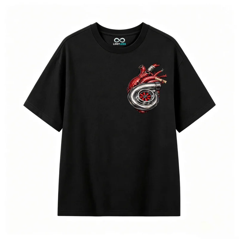 Remera Algodón Estampado Corazón Turbo Racing Tuning Premium
