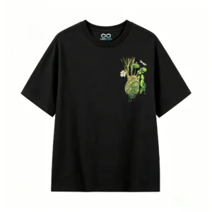 Remera Algodón Estampado Botánico Corazón Natural Premium