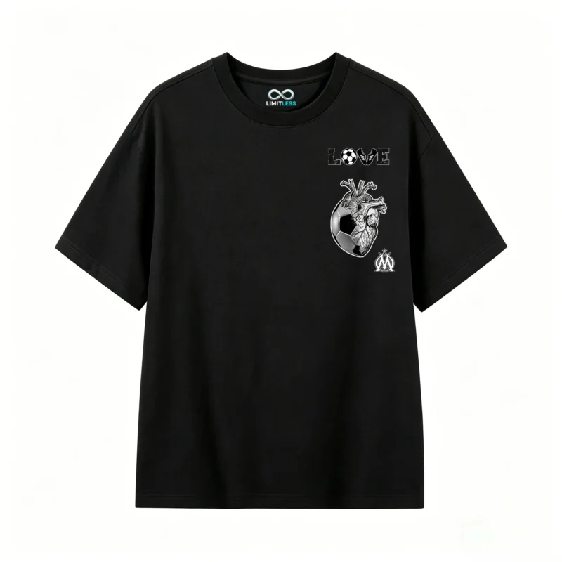 主图_1 Remera Algodón Estampada Corazón Fútbol Sport Casual Premium