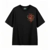 Remera Algodón Estampada Corazón Espinas Diseño Gótico Dark