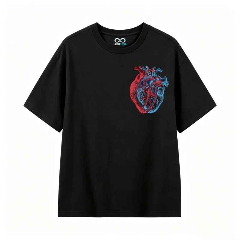 Remera Algodón Estampado Corazón Anatómico Casual Calidad