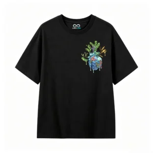 Remera Algodón Estampado Corazón Marino Abstracto Premium