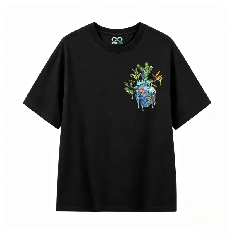 主图_1 Remera Algodón Estampado Corazón Marino Abstracto Premium