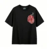 Remera Algodón Estampado Corazón Anatómico Diseño Dark