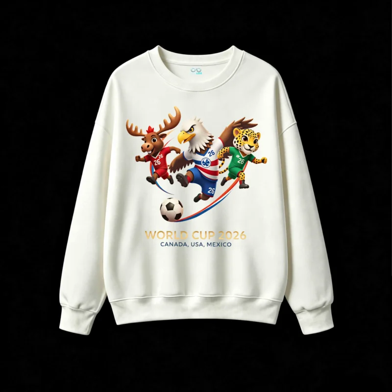World Cup 2026 Soccer Mascot Graphic Sweatshirt