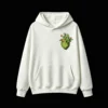 Buzo con Capucha Algodón Estampado Corazón Cactus Diseño Artístico Trendy