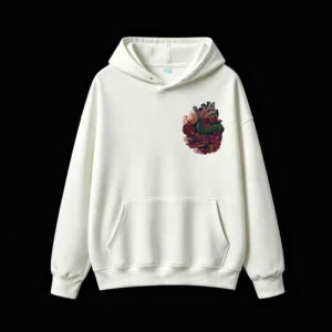 Buzo con Capucha Algodón Estampado Arrecife Marino Diseño Único Trendy